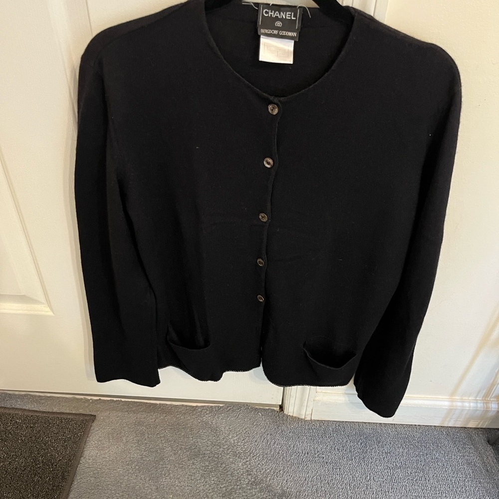 Chanel Women's Elegant Black Cardigan